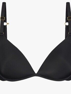 Lively Black Contour T-Shirt Bra with Gold Hardware